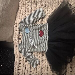 Bloomingdale's Striped Black and White Kids Dress